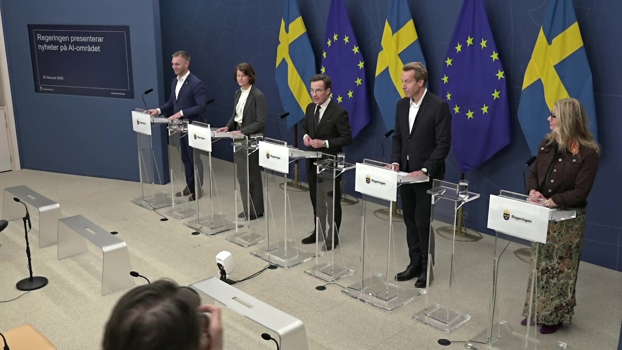Thumbnail for: Regeringen presenterar nyheter på AI-området